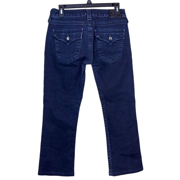 True Religion Cropped Becky Blue Jeans Size 28 - Picture 8 of 10